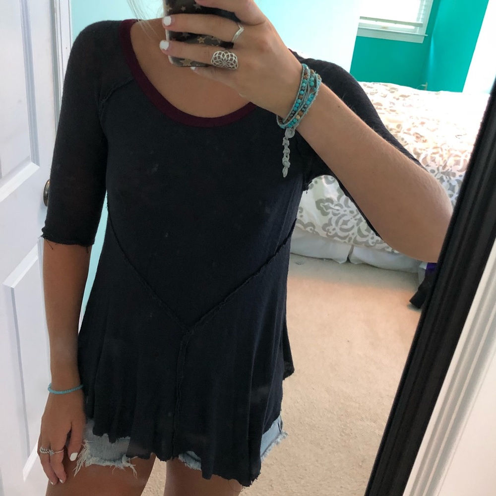Free people Grey long sleeve